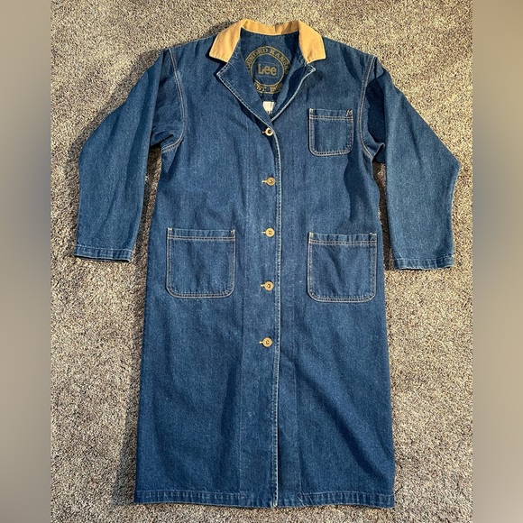 Lee Other - Lee Vintage Founded Kansas Corduroy Collar Blue Denim Lab/Chore Coat/Jacket L